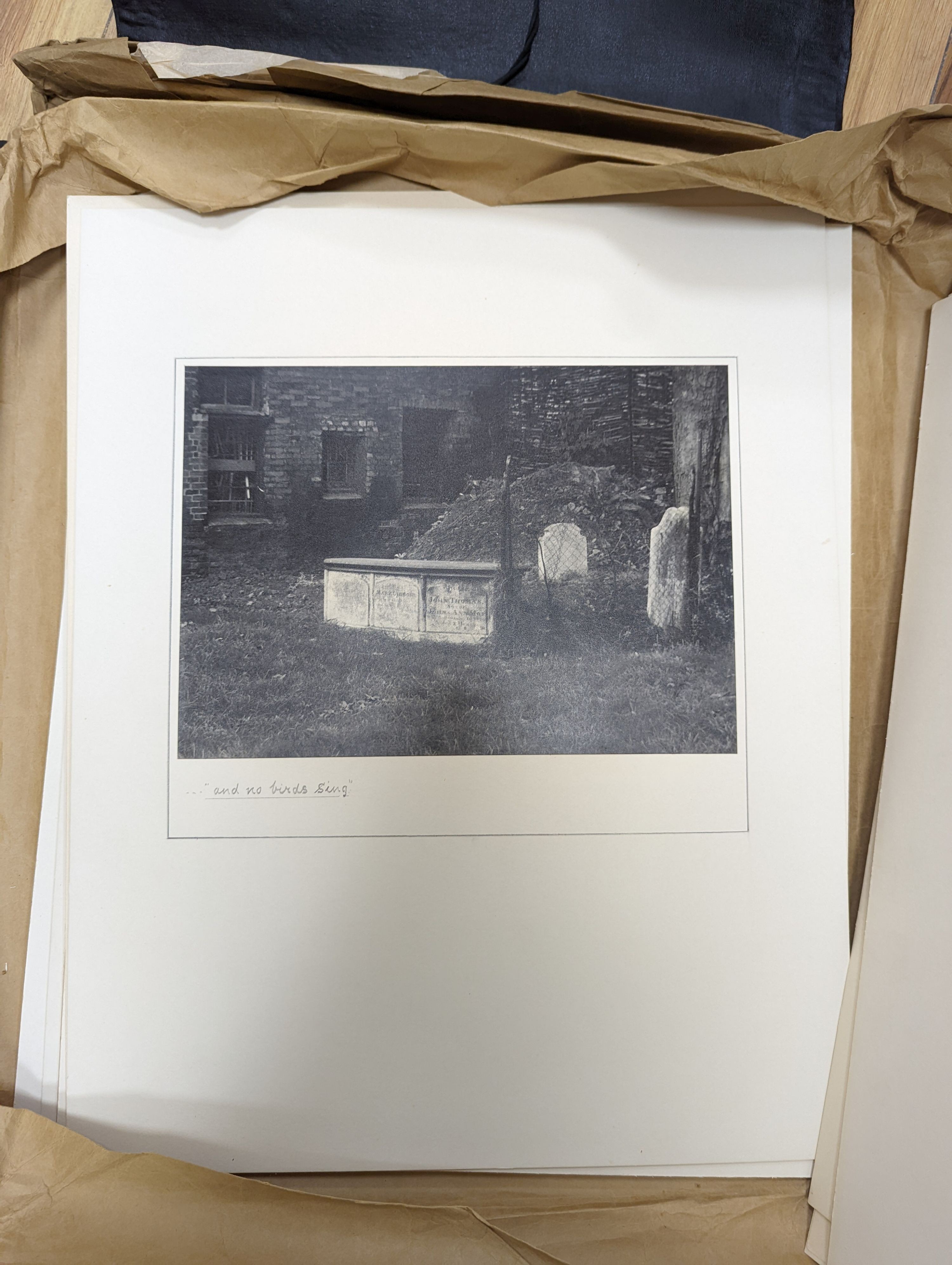 A folio of large format photographs by G L Chambers, mid 20th century, many mounted